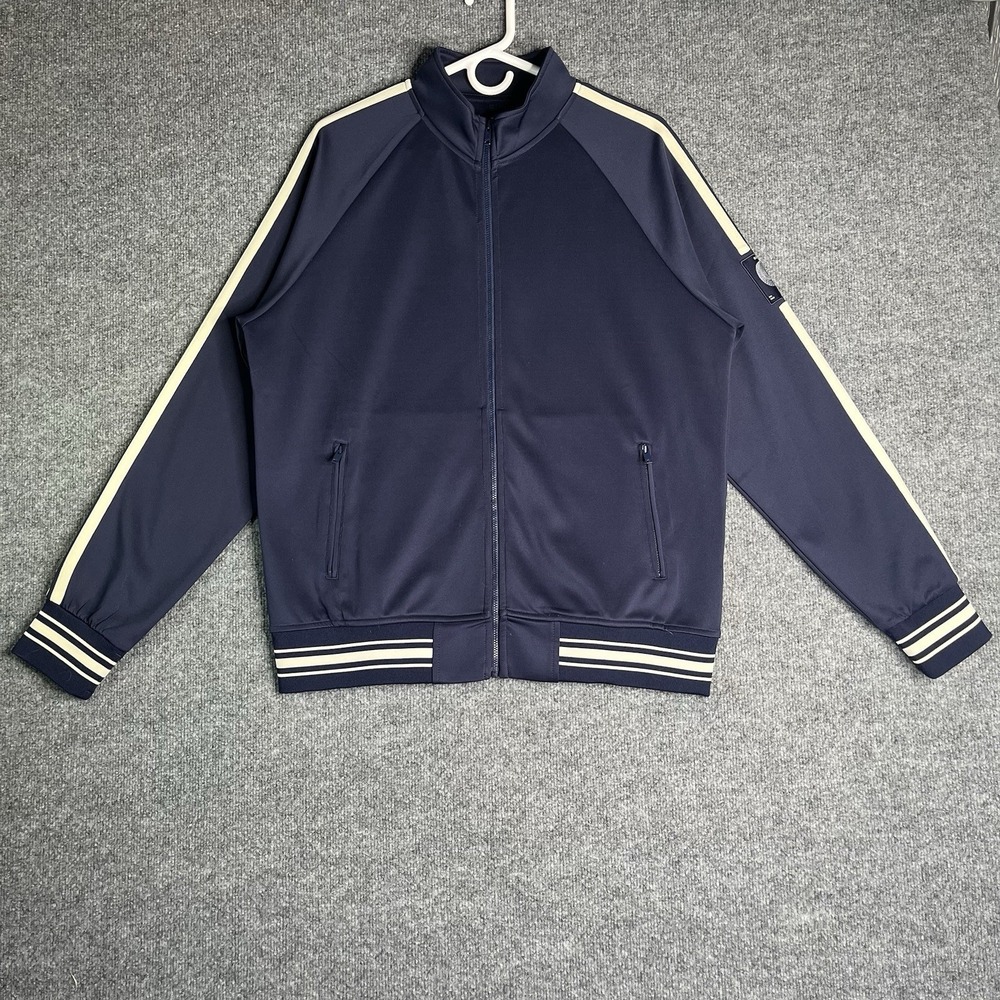 Ovadia Sons Men's Track Jacket Large Blue Full Zip‎ Active Wear